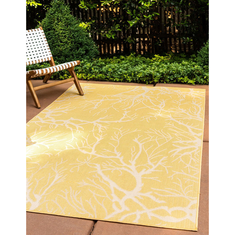 Ebern Designs Raelene Yellow Indoor/Outdoor Rug & Reviews Wayfair